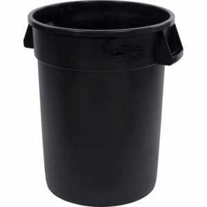 32 gal Round Trash Can, Black