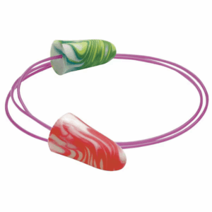 Sparkplugs Disposable Corded Earplugs, Foam, Bullet Shape, 33 dB NRR, 100 Pairs/Box