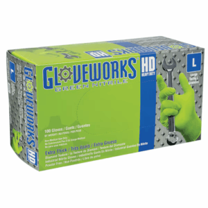 GWGN, Disposable Gloves, 8 mil Palm, Nitrile, Powder-Free, Green