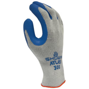 Latex Coated Gloves, Rough, Palm, Blue