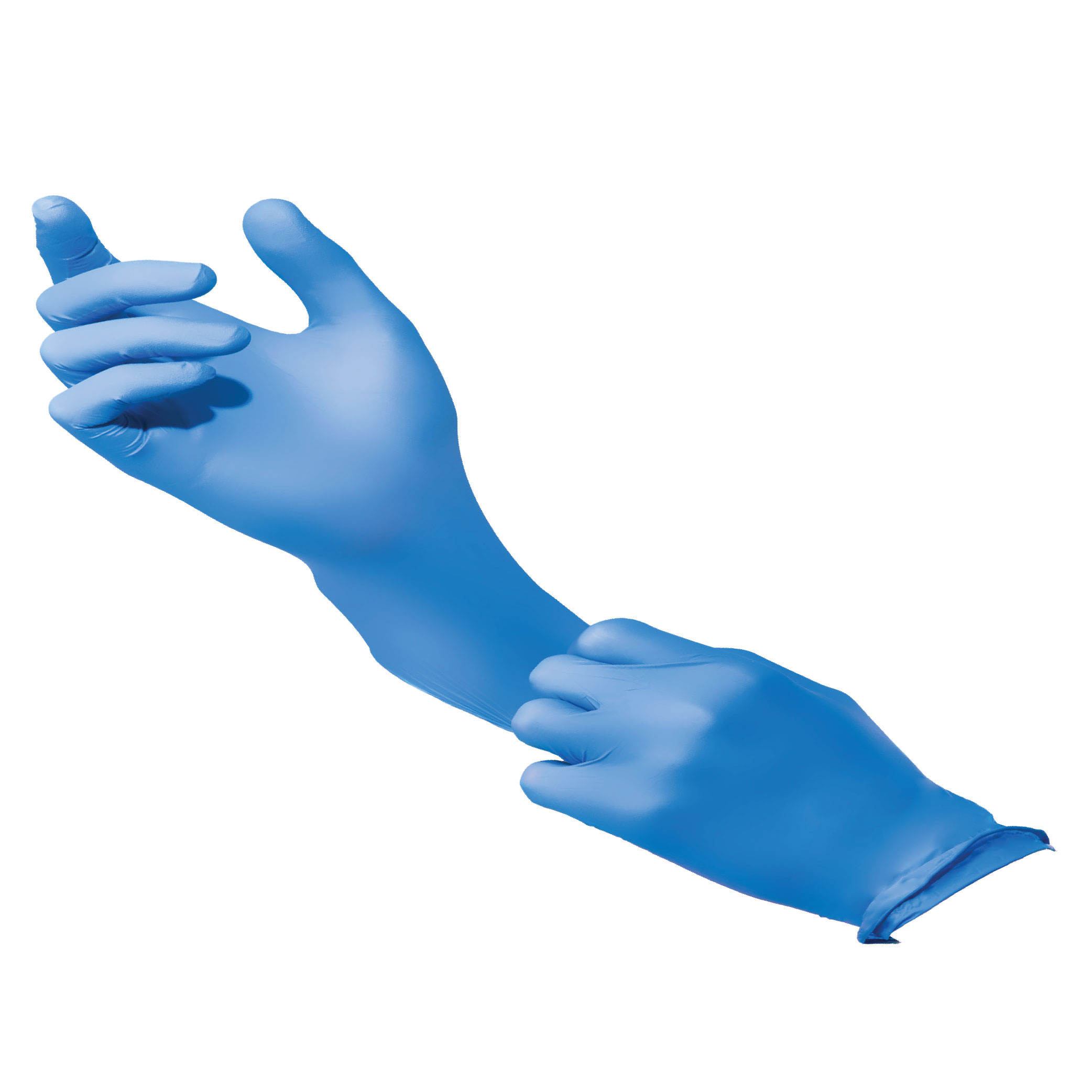 4 MIL BLUE NITRILE GLOVES POWDER FREE 2500